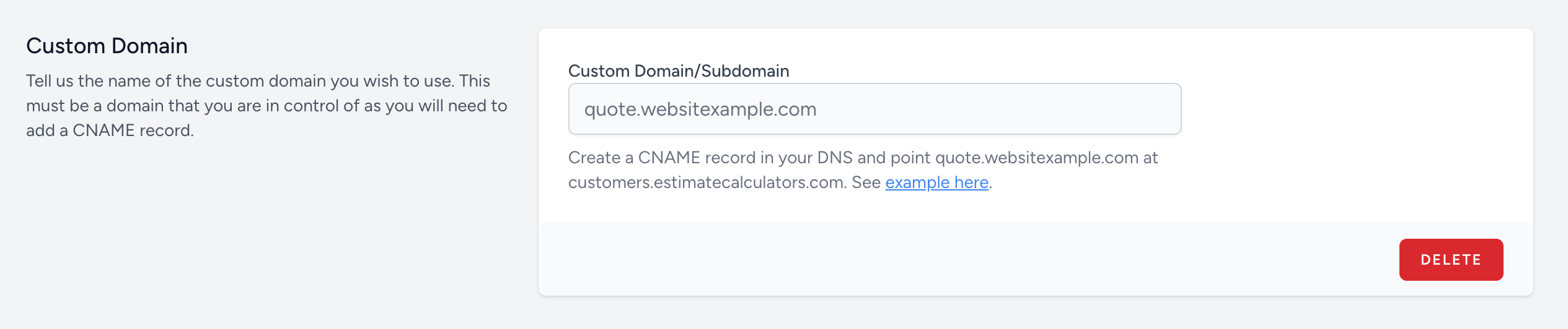 Add your custom domain or subdomain