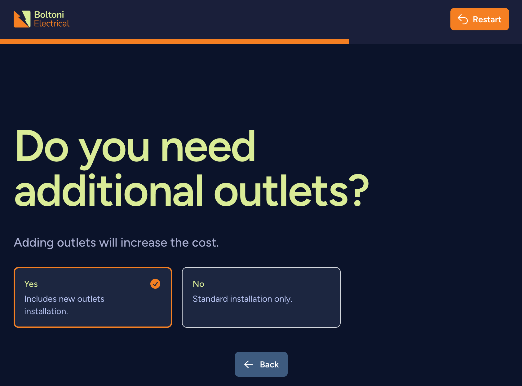 Estimate calculator for electrician business